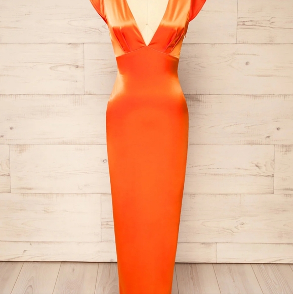 Midi Dress XS Orange - Picture 3 of 4